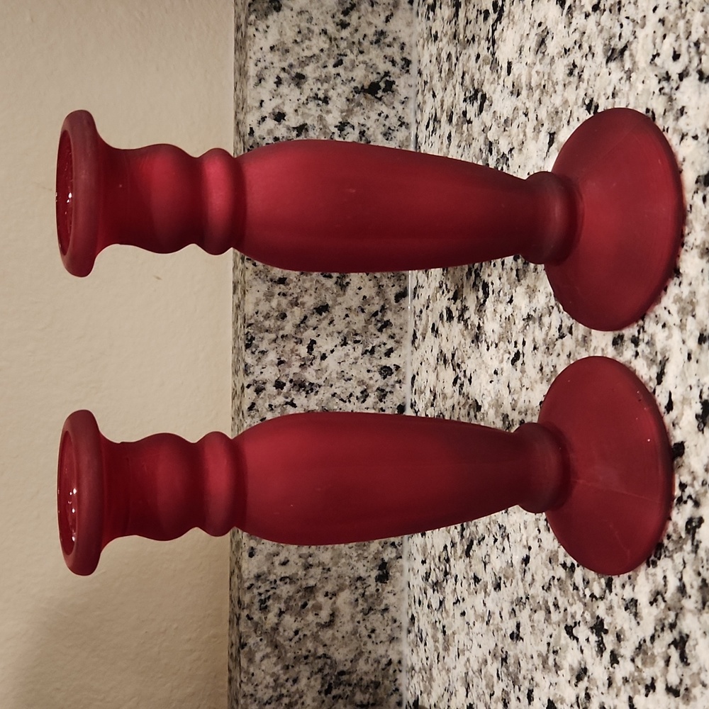 Frost candle holders or single rose vase